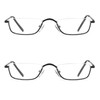 COVESATO Half Reading Glasses, Half Lens Frame Metal Readers for