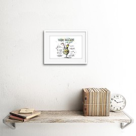 Wee Blue Coo FOOD DRINK PAINTING ALCOHOL COCKTAIL RECIPE BLUE HAWAII FRAMED PRINT F97X4649