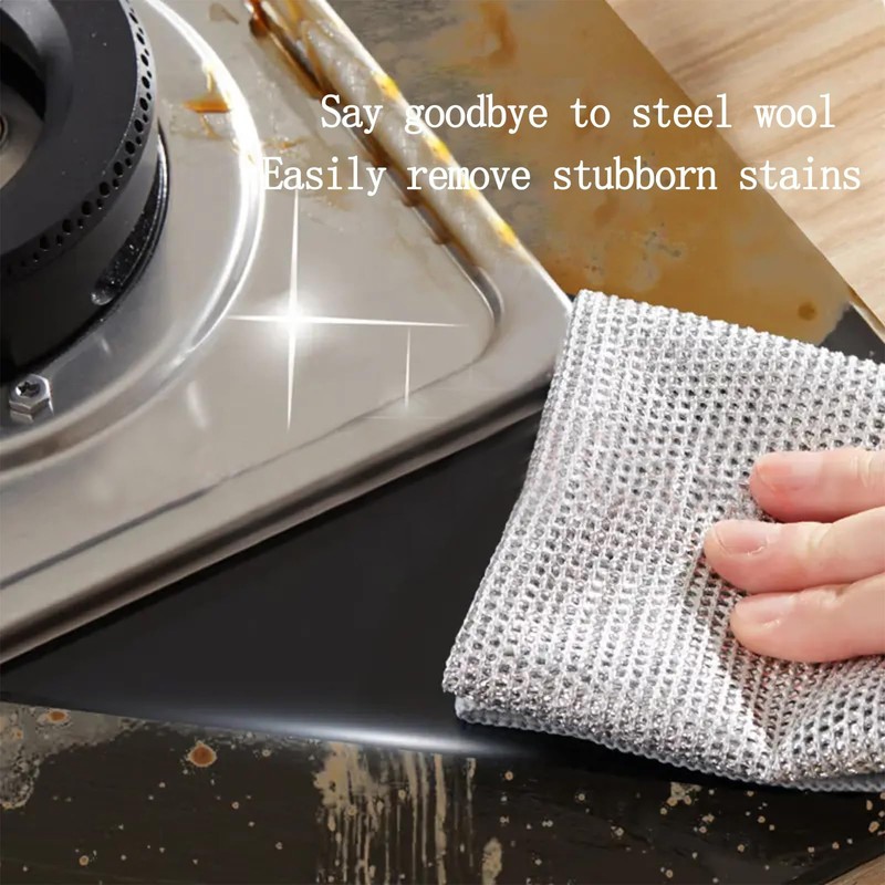 Wire Mesh Cleaning Cloth 12 Pack Silver Wire Wish Cloth,