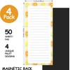 4 Pack Magnetic Notepads for Refrigerator, Grocery List Magnet Pad