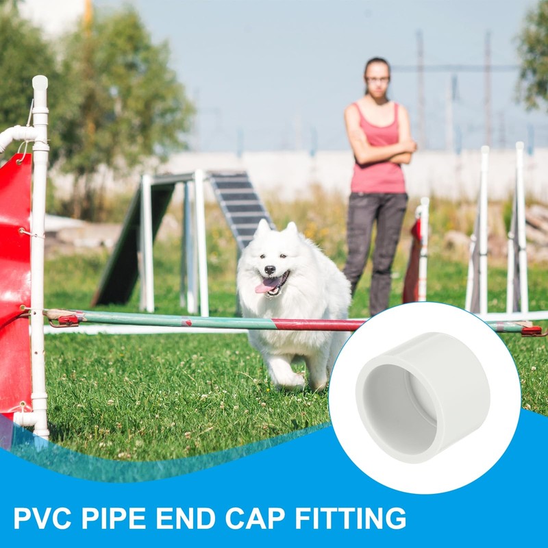 PATIKIL 3/4" PVC Pipe End Cap Fitting, 2 Pack Furniture