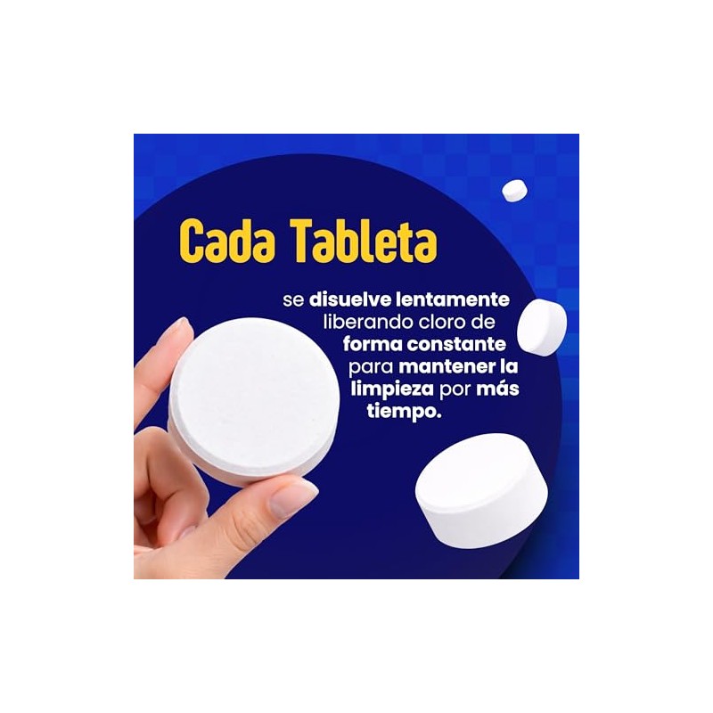 10 KG Tabletas Tricloro 3'' para Albercas, Jacuzzis, Depósitos de