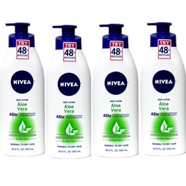 NIVEA Aloe Vera Body Lotion, 16.9 fl oz (Pack of 4)