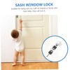 KOMBIUDA 3pcs Sliding Window Lock Key Window Stopper Sash Stopper