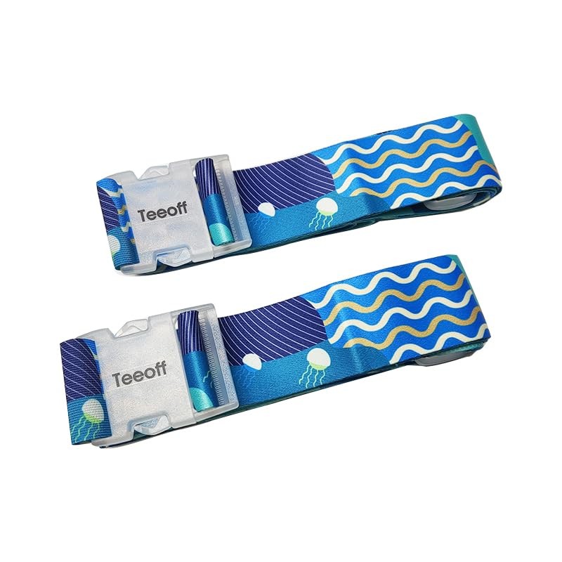 Teeoff 2 Pack Elastic Luggage Straps Adjustable Suitcase Belts Travel