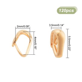 PH PandaHall - Fianzas chapadas en oro de 18 quilates, 50 cierres colgantes de latón de 5 x 3 mm, con clip abierto de lágrima, gancho para colgar colgante, colgante dorado, para pulseras, collares, joyas, manualidades