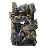 Alpine Corporation - 14" Tall Indoor Tiered Log Tabletop Fountain