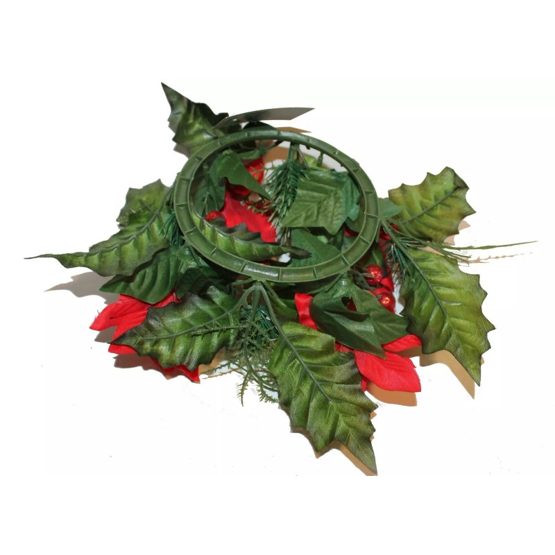 Country Silk Deluxe 12" Christmas Candle Ring for 4.5" Pillar