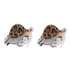 Fantasy Mini Brown Turtle Hair Clip,Novelty Acetate Claw Clips,Small Hair Clips for Women,Pack of 2