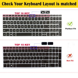 Keyboard Cover for 15.6" HP ProBook 450 G8 G9 G10/HP ProBook 455 G8 G9 G10/HP ProBook 650 G8/HP Zbook Power G8 G9, New HP ProBook 15.6'' Keyboard Skin(NOT fit HP ProBook 450/455/650 G6 G7) Black