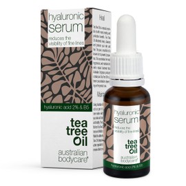 Hyaluronic Serum for Face Care with Tea Tree Oil - 30 ml, Hyaluronic Acid 2% and Vitamin B5 Serum for Fine Wrinkles and Dry Skin 100% Vegan Australian Bodycare