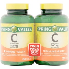 Spring Valley - Vitamin C 500 Milligram with Rose Hips, 250 Tablets