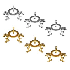 HAMILO Crystal Ball Stand Power Stone Interior Feng Shui Set of 6