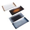 FYUEROPA Sushi Plates, Ceramic Rectangular Platters Serving Trays Set, Sushi