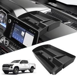SKTU for 2023 2024 Colorado Dashboard Organizer 2023 2024 Chevy Colorado/GMC Canyon Behind Screen Organizer 2024 Colorado ABS Materials Tray 2023 2024 Chevy Colorado Accessories with Phone Holder