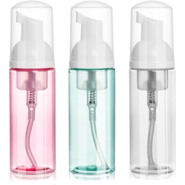 Dispensador De Jabon Espuma, Dispensador Jabon Espuma 3 Unidades Verde Rojo Transparente, para Viajes Mantenimiento Higiene Diaria Limpieza Maquillaje, 132 * 36mm Pet