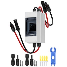 DIHOOL PV Fuse DC Circuit Breaker 60A 1000V Circuit Breaker with Solar Plug Cable IP65 Waterproof Housing for Solar System