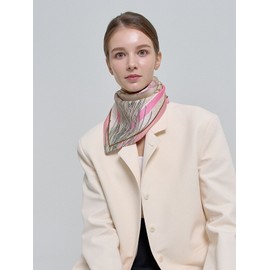 Dal D Unit Silk Scarf Square 65 Brown