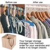 YUJHON Clothes Hanger Organizer Holder with Handles Hanger Storage Triangle