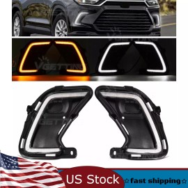 VGETTING DRL For 2024-2025 Toyota Grand Highlander LED Daytime Running Light Fog Lamp