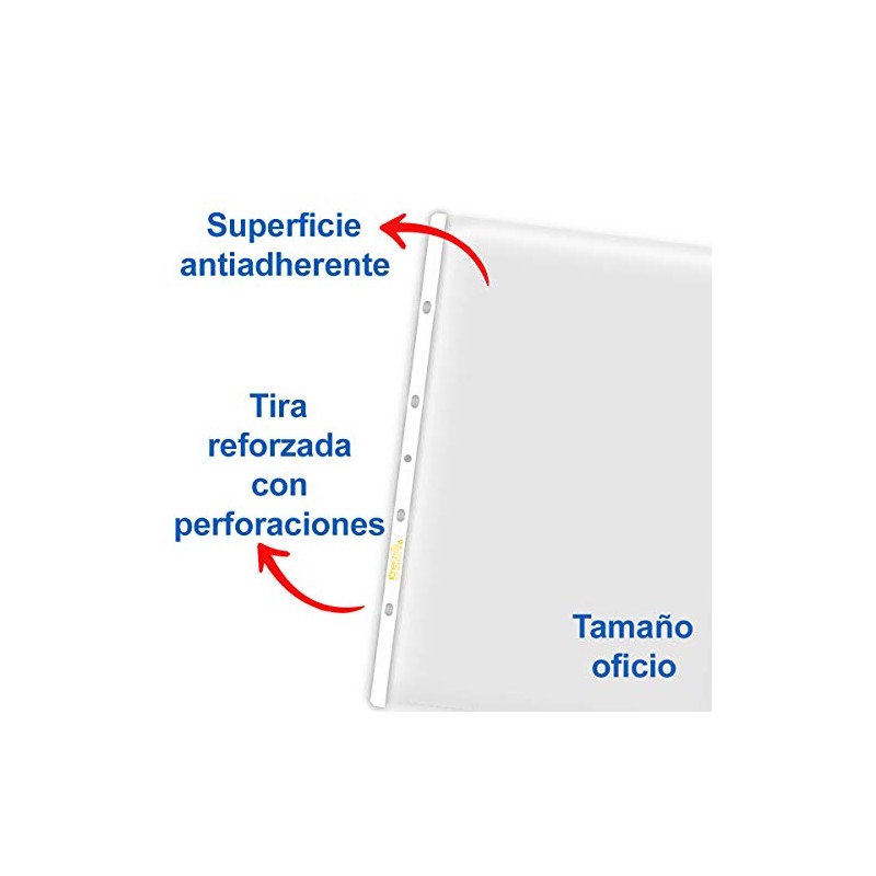 Azor Protectores De Hojas 50 Piezas Tamaño Oficio Kinera 302.363