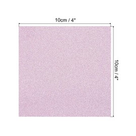 MECCANIXITY 50 Sheet Glitter Origami Paper 4x4 Inch Sparkle Square Folding Sheet 10x10 cm Craft Folding Paper for DIY Craft and Arts, Light Purple