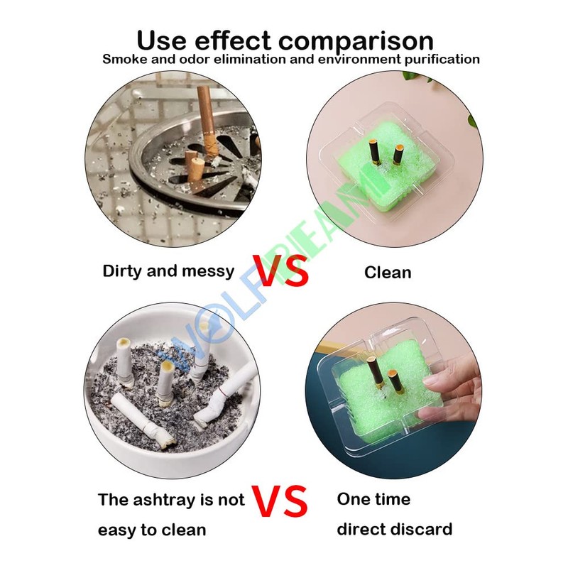Wolfbeam Disposable Ashtray Portable Creative Smoke Sand Ashtray Lazy People