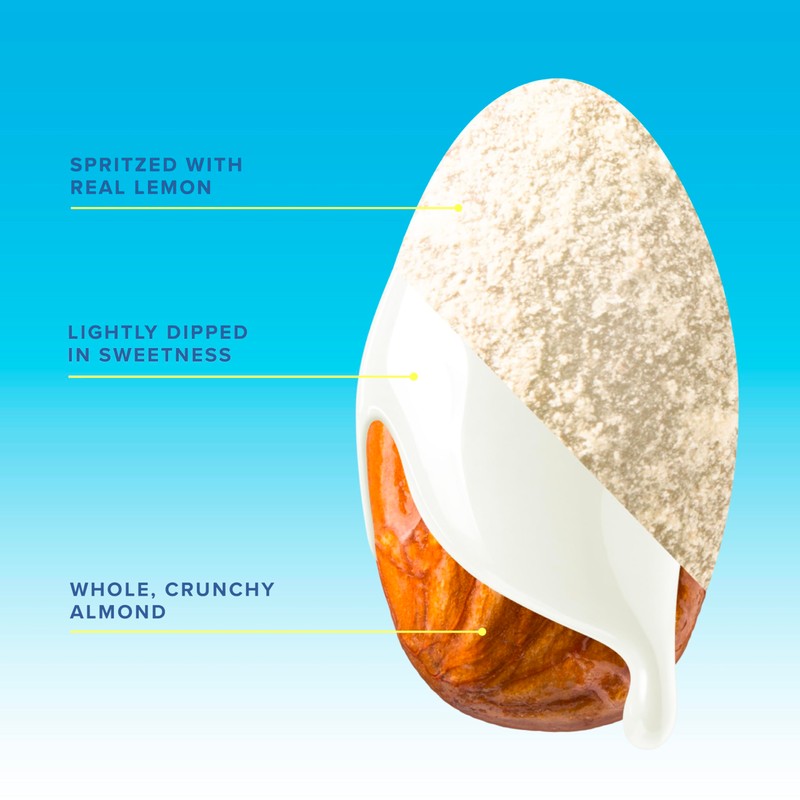 SkinnyDipped Lemon Bliss Almonds, Healthy Snack, Plant Protein, Gluten Free,