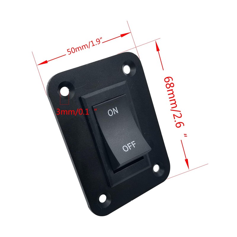 JT-HLM On-Off Switch 12V 20A, Panel 4Pin Rocker Switch DPST,