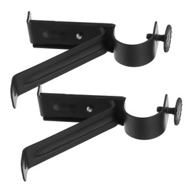 Yardenfun 2 Pcs Sturdy Curtain Rod Brackets Heavy Duty Supports for Easy Installation Ideal for Single Curtain Rods No Drill Required for Living Room and Bedroom Use