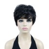 Lydell Short Straight Fluffy Full Synthetic Wigs with Bangs for