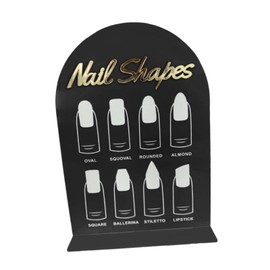 MERIGLARE Nail Art Display Board, Practice Board, Nail Salon Nail Shape Showing Holder, Portable DIY Nails Tips Display Board