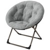 Saucer Chair, Comfy Chair Faux Fur Lounge Moon Chair with