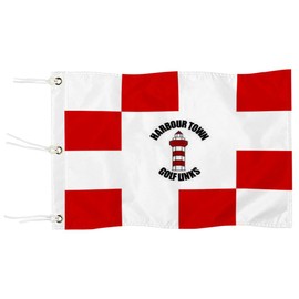 2BUT Harbour Town Golf Links Golf Pin PGA Flag Practic Putting Green Golf Flag For Backyard Garden Double-Sewn 600D Nylon Miniature Pin Flag (Red 20"X13" Grommet)