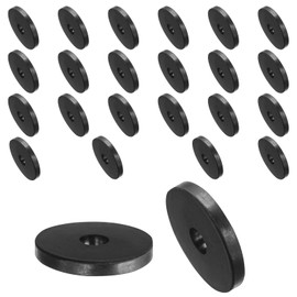 sourcing map 24 Pcs Rubber Spacers 40mm OD x 10mm ID x 5mm Height Round Anti Vibration Spacer