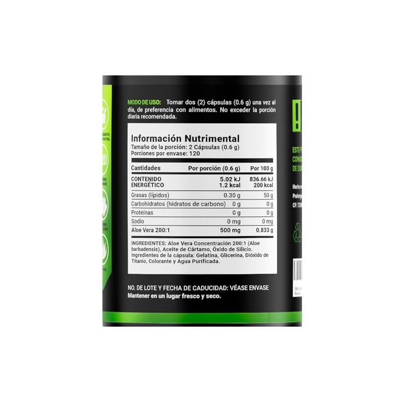 Life Extracto Aloe Vera 240 Softgels
