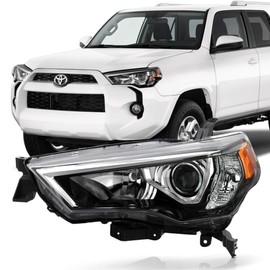 ACANII - For 2014-2020 Toyota 4Runner Halogen Factory Style Chrome Projector Headlight Headlamp Assembly Passenger Side