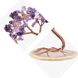 Nupuyai Amethyst Crystal Tree Feng Shui Gemstone Tree of Life Tree Lucky Tree Money Tree Gift Wedding Decoration