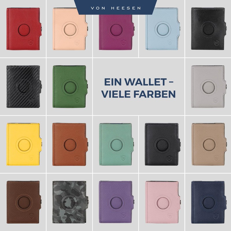 VON HEESEN Slim Wallet with RFID Protection - Mini Wallet