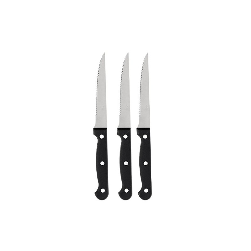 Gimel 518008 Coltello, Acciaio Inossidabile, Nero, 7 x 1,17 X