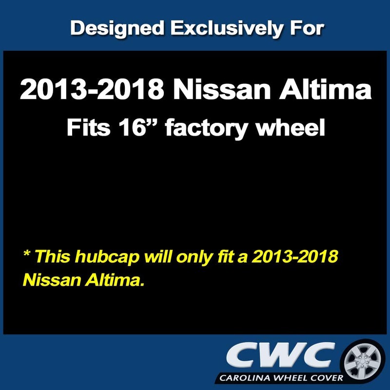 Premium Replica Hubcap, Replacement for Nissan Altima 2013-2018, 16-inch Wheel