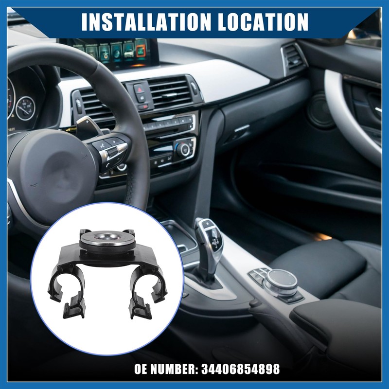 A ABSOPRO No.34406854898 Parking Brake Cable Clip Retainer 1Pcs Black