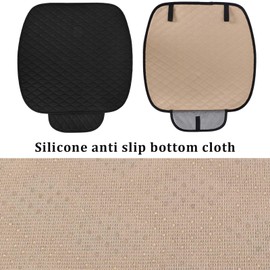 Dokeno Universal Seat Cushion Seat Cushion 2 Pieces Car Front Seats 51 x 50 cm Non-Slip Car Seat Protector Breathable Car Seat Cover Black Seat Cushion for Car, Tractor