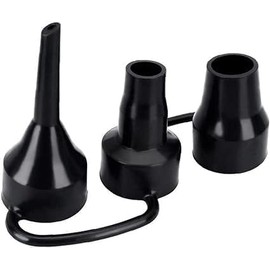 3 Sizes Black Air Pump Replacement Nozzles, Inflatable Pump Nozzles Head, Plastic Pump Nozzles,Air Pump Inflator Adaptor Accessory for Partial Air Bed,Air Mattress Air Mattresses and Accessories