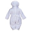 Cinda 3 Piece Boys Satin Christening Romper Hat Scarf and