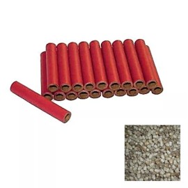 50pc 1/4" Id - 2" Long Red Kraft Super Tube w/ 100 caps