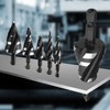 TVWVT Step Drill Bit Set, 5PCS Four Spiral Flute Step