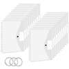 Clear Plastic Wallets A4 Plastic Folders 20 Pack, Punched Pockets