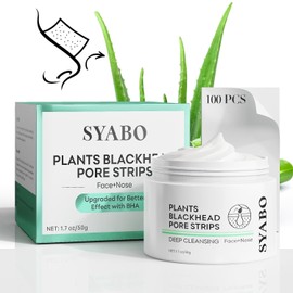 2.0 Nose Pore Strips Blackhead Remover Mask with Salicylic Acid for Face Upgraded Deep Cleansing Peel Off Mask with 100 PCS Strips (1.7 oz) / 2.0 코 모공 스트립 얼굴용 살리실산이 함유된 블랙헤드 리무버 마스크 100개의 PCS 스트립이 포함된 업그레이드된 딥 클렌징 필 오프 마스크(1.7온스)