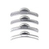 GLAMSA WAVE 4 CLIPS SILVER HAIRDRESSING CLIPS CLAMPS HAIR STYLING